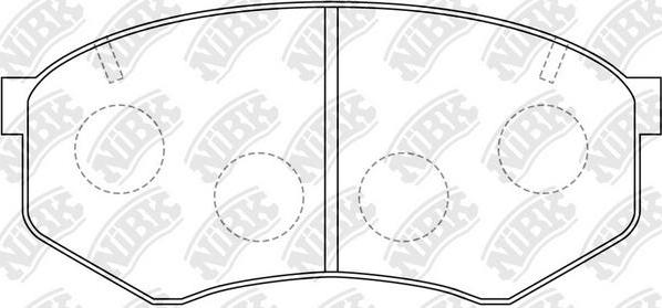 NiBK PN1246 - Комплект спирачно феродо, дискови спирачки vvparts.bg