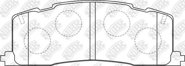 NiBK PN1274 - Комплект спирачно феродо, дискови спирачки vvparts.bg