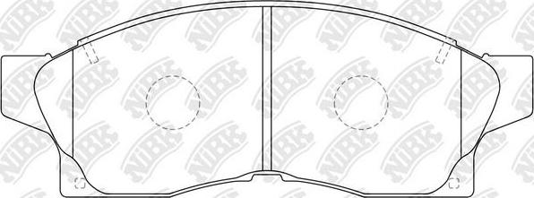 NiBK PN1275 - Комплект спирачно феродо, дискови спирачки vvparts.bg