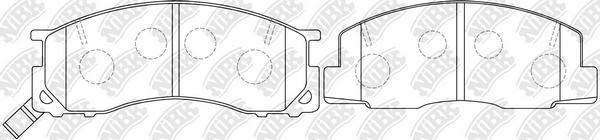 NiBK PN1273 - Комплект спирачно феродо, дискови спирачки vvparts.bg