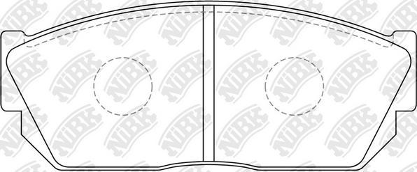 NiBK PN8013 - Комплект спирачно феродо, дискови спирачки vvparts.bg