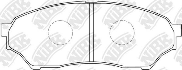 NiBK PN3417 - Комплект спирачно феродо, дискови спирачки vvparts.bg