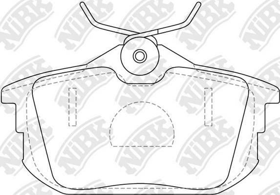 NiBK PN3593 - Комплект спирачно феродо, дискови спирачки vvparts.bg