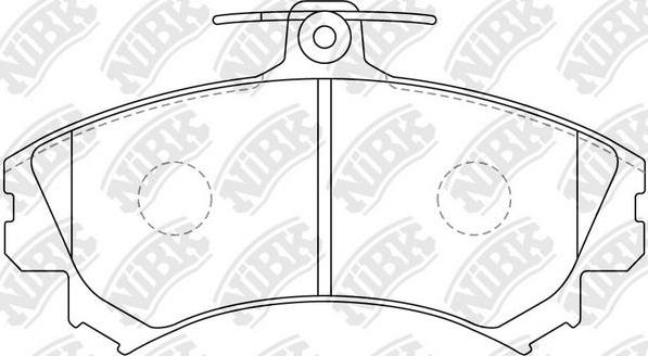 NiBK PN3090 - Комплект спирачно феродо, дискови спирачки vvparts.bg