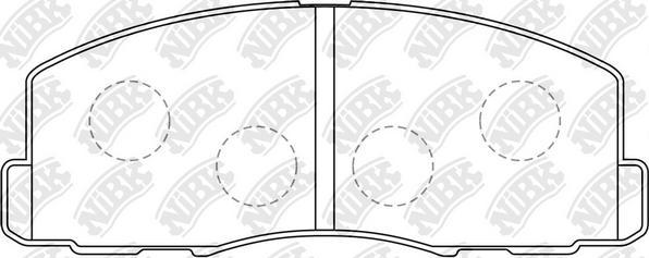 NiBK PN3158 - Комплект спирачно феродо, дискови спирачки vvparts.bg