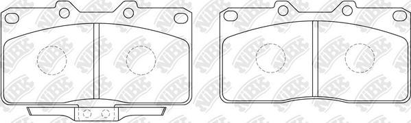 NiBK PN3352 - Комплект спирачно феродо, дискови спирачки vvparts.bg