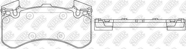 NiBK PN33004W - Комплект спирачно феродо, дискови спирачки vvparts.bg