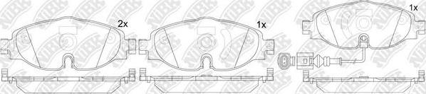 NiBK PN33005W - Комплект спирачно феродо, дискови спирачки vvparts.bg