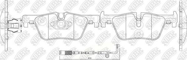 NiBK PN32002W - Комплект спирачно феродо, дискови спирачки vvparts.bg