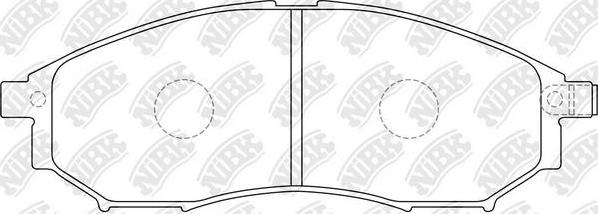 NiBK PN2444 - Комплект спирачно феродо, дискови спирачки vvparts.bg