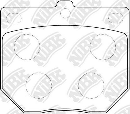 NiBK PN2034 - Комплект спирачно феродо, дискови спирачки vvparts.bg