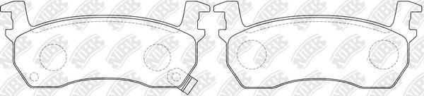 NiBK PN2131 - Комплект спирачно феродо, дискови спирачки vvparts.bg