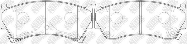 NiBK PN2356 - Комплект спирачно феродо, дискови спирачки vvparts.bg