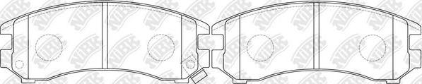 NiBK PN2367 - Комплект спирачно феродо, дискови спирачки vvparts.bg