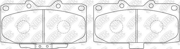 NiBK PN7463 - Комплект спирачно феродо, дискови спирачки vvparts.bg