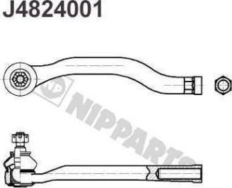 Nipparts J4824001 - Накрайник на напречна кормилна щанга vvparts.bg