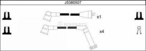 Nipparts J5380507 - Комплект запалителеи кабели vvparts.bg