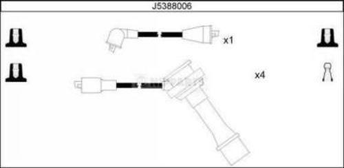 Nipparts J5388006 - Комплект запалителеи кабели vvparts.bg