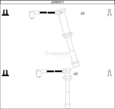 Nipparts J5383011 - Комплект запалителеи кабели vvparts.bg