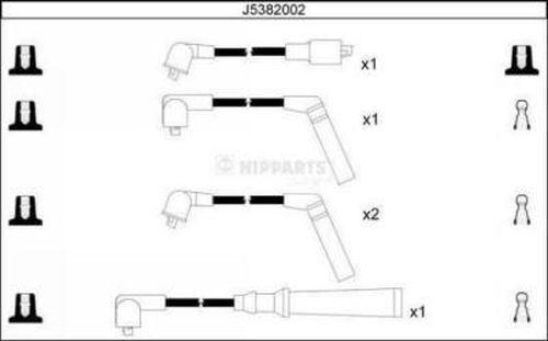 Nipparts J5382002 - Комплект запалителеи кабели vvparts.bg