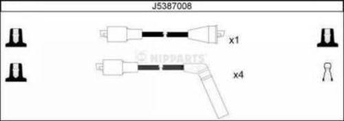 Nipparts J5387008 - Комплект запалителеи кабели vvparts.bg