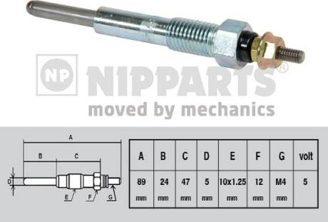 Nipparts J5719000 - Подгревна свещ vvparts.bg