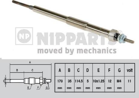 Nipparts J5715010 - Подгревна свещ vvparts.bg