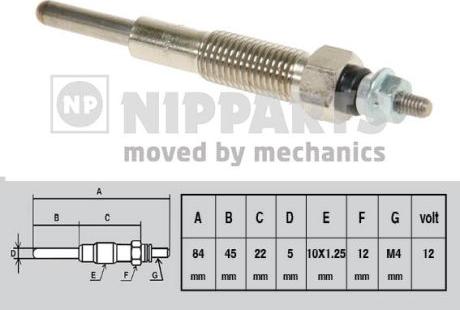 Nipparts J5713005 - Подгревна свещ vvparts.bg