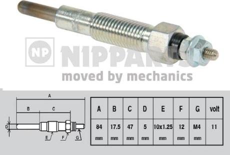 Nipparts J5713011 - Подгревна свещ vvparts.bg