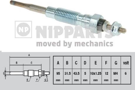 Nipparts J5712006 - Подгревна свещ vvparts.bg