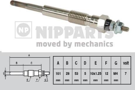 Nipparts J5712000 - Подгревна свещ vvparts.bg