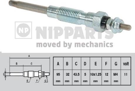 Nipparts J5712008 - Подгревна свещ vvparts.bg