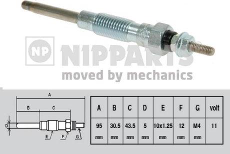 Nipparts J5712018 - Подгревна свещ vvparts.bg