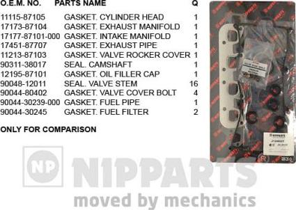 Nipparts J1246021 - Комплект гарнитури, цилиндрова глава vvparts.bg