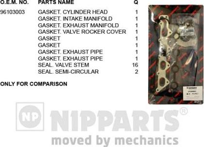 Nipparts J1240901 - Комплект гарнитури, цилиндрова глава vvparts.bg