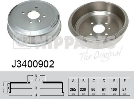 Nipparts J3400902 - Спирачен барабан vvparts.bg