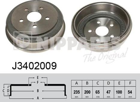 Nipparts J3402009 - Спирачен барабан vvparts.bg