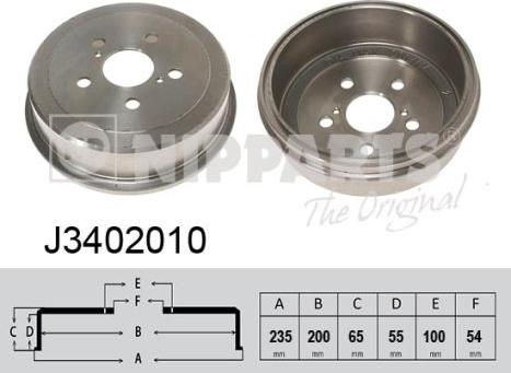 Nipparts J3402010 - Спирачен барабан vvparts.bg