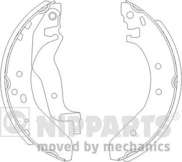 Nipparts J3504015 - Комплект спирачна челюст vvparts.bg