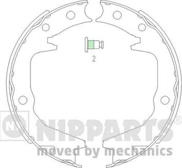 Nipparts J3505039 - Комплект спирачна челюст, ръчна спирачка vvparts.bg