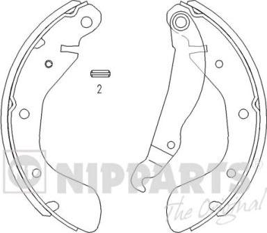 Nipparts J3500900 - Комплект спирачна челюст vvparts.bg