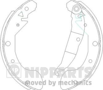 Nipparts J3500908 - Комплект спирачна челюст vvparts.bg