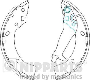 Nipparts J3500524 - Комплект спирачна челюст vvparts.bg