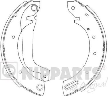 Nipparts J3501044 - Комплект спирачна челюст vvparts.bg