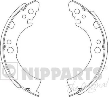 Nipparts J3501001 - Комплект спирачна челюст vvparts.bg