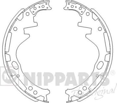 Nipparts J3501036 - Комплект спирачна челюст vvparts.bg