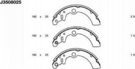 Nipparts J3508025 - Комплект спирачна челюст vvparts.bg