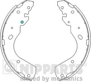 Nipparts J3503051 - Комплект спирачна челюст vvparts.bg