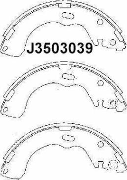 Nipparts J3503039 - Комплект спирачна челюст vvparts.bg