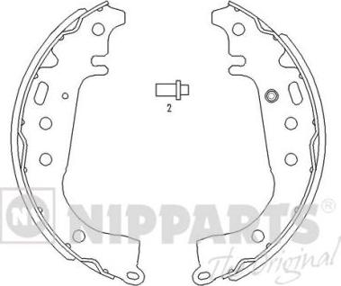 Nipparts J3502071 - Комплект спирачна челюст vvparts.bg